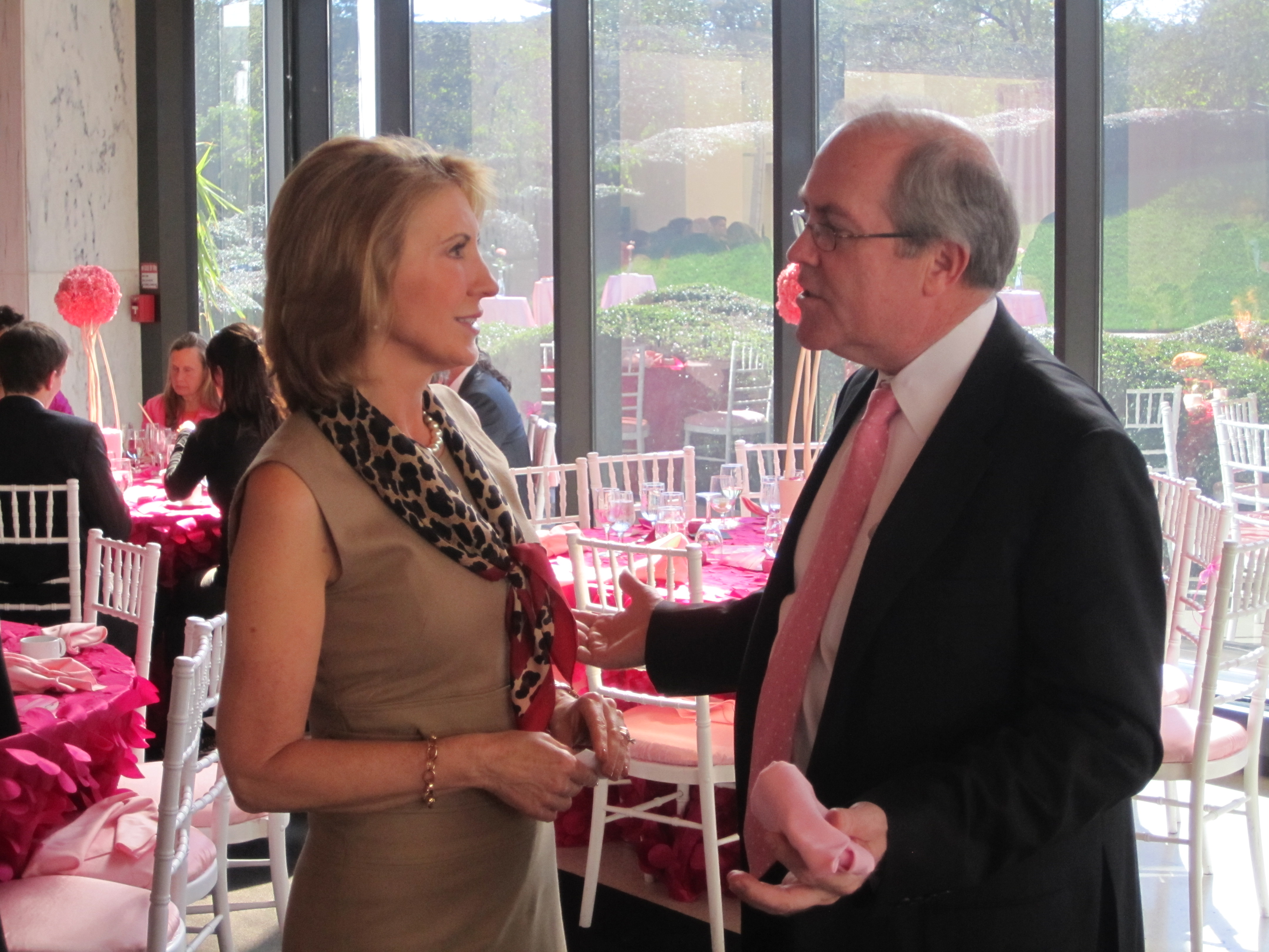 Carly Fiorina Sees La Vie En Rose at Inaugural Luncheon