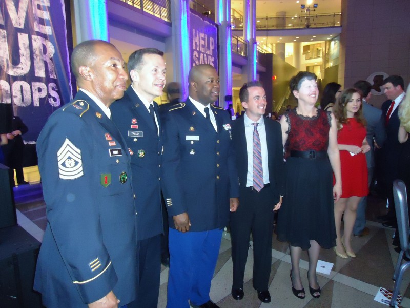 AFF Supporter Frankie Muniz (Malcom in the Middle) Surrounded by Military Heroes