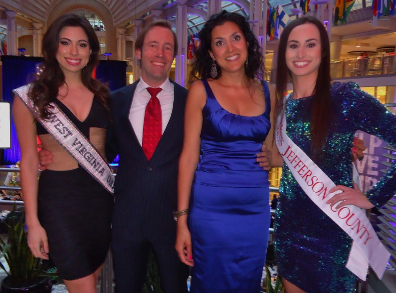 Miss West Virginia USA Andrea Musino, Aaron Pultz, Rachna Choudhry, and Miss Jefferson County WV Tess Hyre
