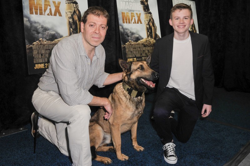 JOSH WIGGINS, BOAZ YAKIN AND MAX THE DOGWALK THE RED CARPET AT A SPECIAL WASHINGTON, DC SCREENING of MAX
