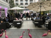 Rose Gold and Flamingos at New The Fairmont Courtyard