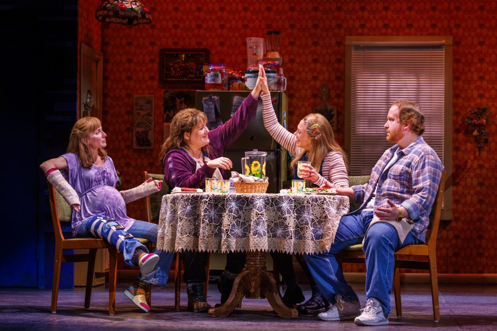 083 – Laura Woyasz, Emily Koch, Carolee Carmello and Jim Hogan in the National Tour of KIMBERLY AKIMBO, photo by Patrick Gray, KabikPhotoGroup.com