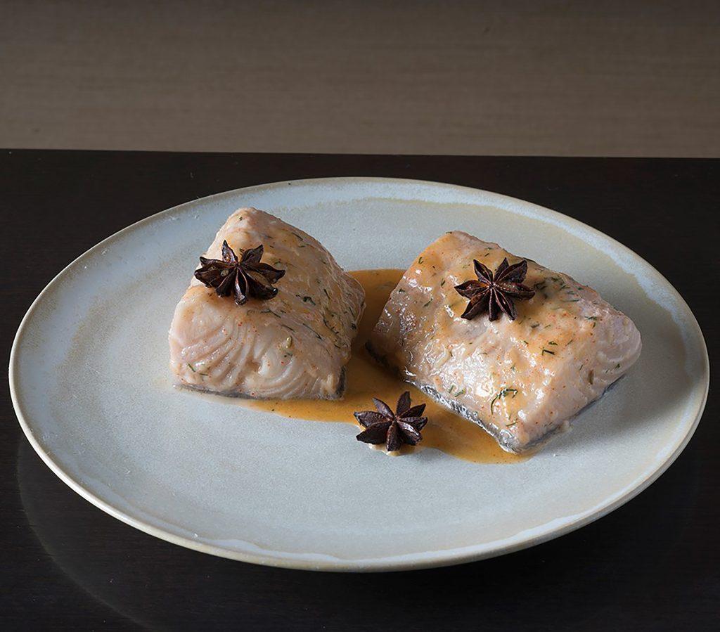 BLACK COD WITH HONEY AND DILL