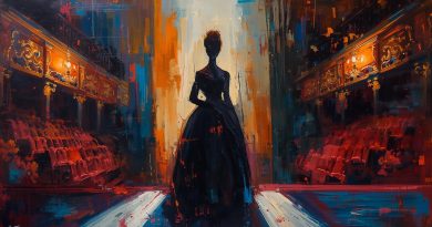 create an abstract image of Lady Danbury at the Folger Theatre in Washington DC