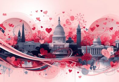 valentines around washington DC abstract image