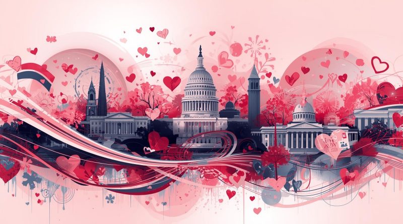 valentines around washington DC abstract image