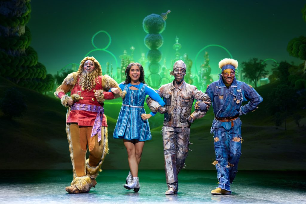 6. Cal Mitchell as The Lion, Phoenix Assata LaFreniere as Dorothy, D. Jerome as The Tinman and Elijah Ahmad Lewis as The Scarecrow in the North American Tour of THE WIZ. Photo by Jeremy Daniel_0867